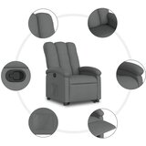  Naslonjač na podizanje od tkanine tamnosivi | shoptok.hr