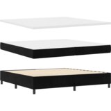 Box Spring Krevet s Madracem Crna 200x200 cm Baršun | shoptok.hr