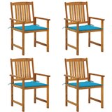Maison Chic Vrtni stoli - Stol za vrt z blazinami 4 kosi trden akacijev les JS2321, (21876839) | Shoptok.si