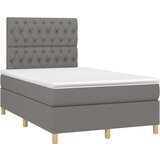  S oprugama i madracem tamnosivi 120 x 200 cm od tkanine | shoptok.hr