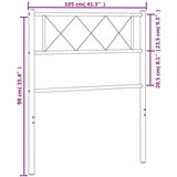  Kovinsko posteljno vzglavje črno 100 cm, (20933582) | Shoptok.si