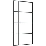  Klizna vrata s okovima crna 102,5x205 cm ESG staklo | shoptok.hr
