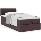 vidaXL otomanski okvir kreveta s madraca tamnosmeđi 80x200cm tkanine | shoptok.hr