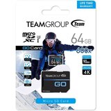 Team Group TeamGroup MICRO SDHC/SDXC 64GB GO UHS-I U3 V30, 100/50MB/s +SD Adapter TGUSDX64GU303 | Eponuda.com