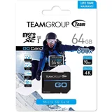 TeamGroup MICRO SDHC/SDXC 64GB GO UHS-I U3 V30, 100/50MB/s +SD Adapter TGUSDX64GU303