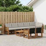  Set vanjskih sofa 9 kom. Prirodna i svjetlosiva | shoptok.hr