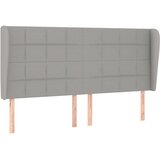  Uzglavlje s ušima svjetlosivo 183x23x118/128 cm od tkanine | shoptok.hr