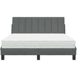 vidaXL Postelja z vzmetnico temno siv 140x190 cm blago | Shoptok.si