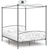 vidaXL okvir za krevet s nadstrešnicom sivi metalni 180 x 200 cm | shoptok.hr