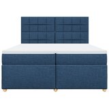  Krevet s oprugama i madracem plavi 200 x 200 cm od tkanine | shoptok.hr