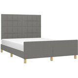 Okvir za krevet bez madraca tamnosivi 140 x 190 cm od tkanine | Eponuda.ba