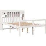 vidaXL Krevet s regalom z knjige bez madraca bijeli 160x200cm borovina | shoptok.hr