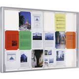 eurokraft pro Vitrina z drsnimi vrati, ŠxV 1330 x 970 mm, za 18 x DIN A4 | Shoptok.si