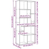 vidaXL Sobna pregrada / regal za knjige crni 67 x 25 x 161,5 cm drveni Cijene