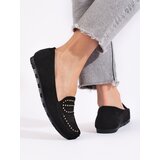 Shelvt Women's suede black loafers | Shoptok.si