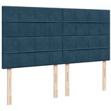  s oprugama i madracem plavi 200x200 cm baršunasti | shoptok.hr