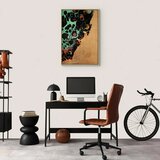  Slika - Composition of Micro Shapes (1-part) - Abstract Forms of Colors 40x60 U prirodnom drvenom okviru | shoptok.hr