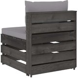 Modularna srednja sofa s jastucima od sivo impregniranog drva Siva | shoptok.hr
