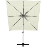  Vrtni suncobran s 4 razine i stupom 250 x 250 cm boja pijeska | shoptok.hr