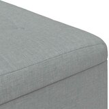  Shranjevalna tabureta Svetlo siva 60 x 60 x 45 cm blago, (5000208407) | Shoptok.si