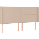  Posteljno vzglavje kapučino 183x16x118/128 cm umetno usnje, (20953606) | Shoptok.si