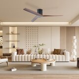  ZEVENTI - Plafonski ventilator VELLON Wi-Fi Tuya crna/orah + daljinski upravljač | Eponuda.com