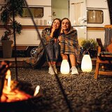 Fischer & Honsel Bijela/smeđa LED stolna lampa (visina 20 cm) Ruby – | shoptok.hr