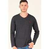Dewberry T8587 V COLLAR MEN'S SWEATSHIRT-ANTHRACIC | shoptok.hr