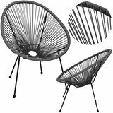 springos vrtna stolica od ratana,siva 72 x 82 x 85 cm | shoptok.hr