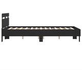 Okvir kreveta s uzglavljem i LED crni 120 x 200 cm | shoptok.hr