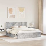  Krevetna konstrukcija Beton 180 x 200 cm Čvrsto borovo drvo | shoptok.hr