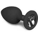 EASYTOYS ANAL Diamond Čep Small - Crn | shoptok.hr