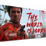  Slika na platnu Scarface krvavega Tonyja Montane s pištolo v roki Cene