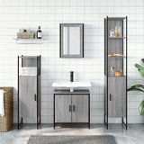  4-dijelni set kupaonskog namještaja siva boja hrasta drveni | shoptok.hr