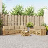  Setovi sofa 8 kom. Bijela i bež Poliester | Shoptok.si