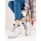 SHELOVET Women's trappers gray with fur Cijene