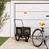 Prikolica za bicikl za ljubimce crna od tkanine i željeza | shoptok.hr