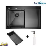  Crna inox sudopera (set) - sandonna - HD7850 Cene
