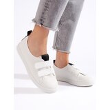 Shelvt Women's white sneakers with velcro | Shoptok.si