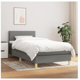  S oprugama i madracem tamnosivi 90x200 cm od tkanine | shoptok.hr