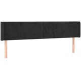  Uzglavlje s ušima crno 203x16x78/88 cm baršunasto | Eponuda.com