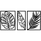 Wallity Zidna dekoracija Leaf 2, 80x38 cm, Crna Cene
