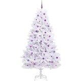  Umjetno božićno drvce s nogom Bijela 240 cm PVC i čelik | shoptok.hr
