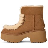 Ugg Gležnječe od brušene kože Esmee Lace Up boja: smeđa, s debelom potpeticom, s toplom podstavom, 1171532.CHE | shoptok.hr