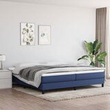 The Living Store Posteljni okvir modra 200x200 cm blago - Box Spring Posteljni Okvir, (21516029) Cene