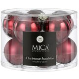 Mica Decorations Božićne kuglice (Tamno crvena, Staklo, Promjer: 6 cm, 10 Kom.) | shoptok.hr