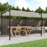 vidaXL Pergola s pomično streho krem 589x292x230 cm Cene