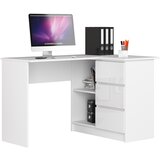 AKORD KOTNI PISALNA MIZA B16 124 cm DESNO 3 Predali BELO / BELO SJAJNO, (21702682) Cene