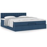  Otomanski krevet s madracem plavi 180x200cm od tkanine | shoptok.hr