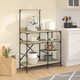 Pekarski stalak boje hrasta 90 x 40 x 132 cm od drva i metala | shoptok.hr